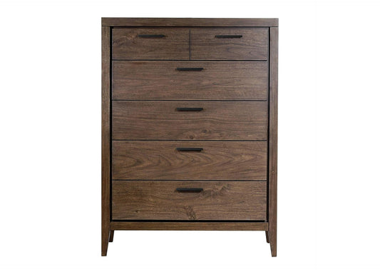 LWY684A Boracay Five Drawer Walnut Chest In Wild Oats Brown (2024)