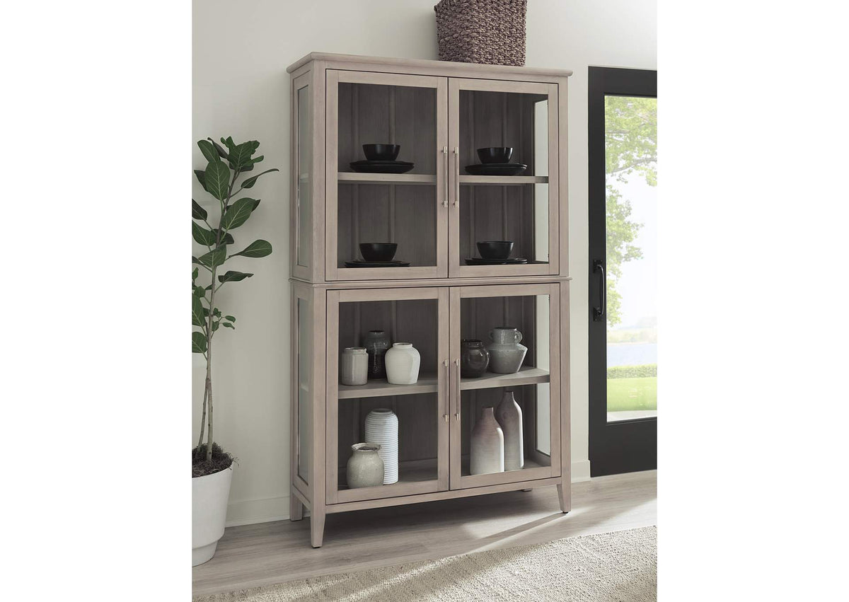 QATK80 Camden Four Door Shiplap Curio In Chai