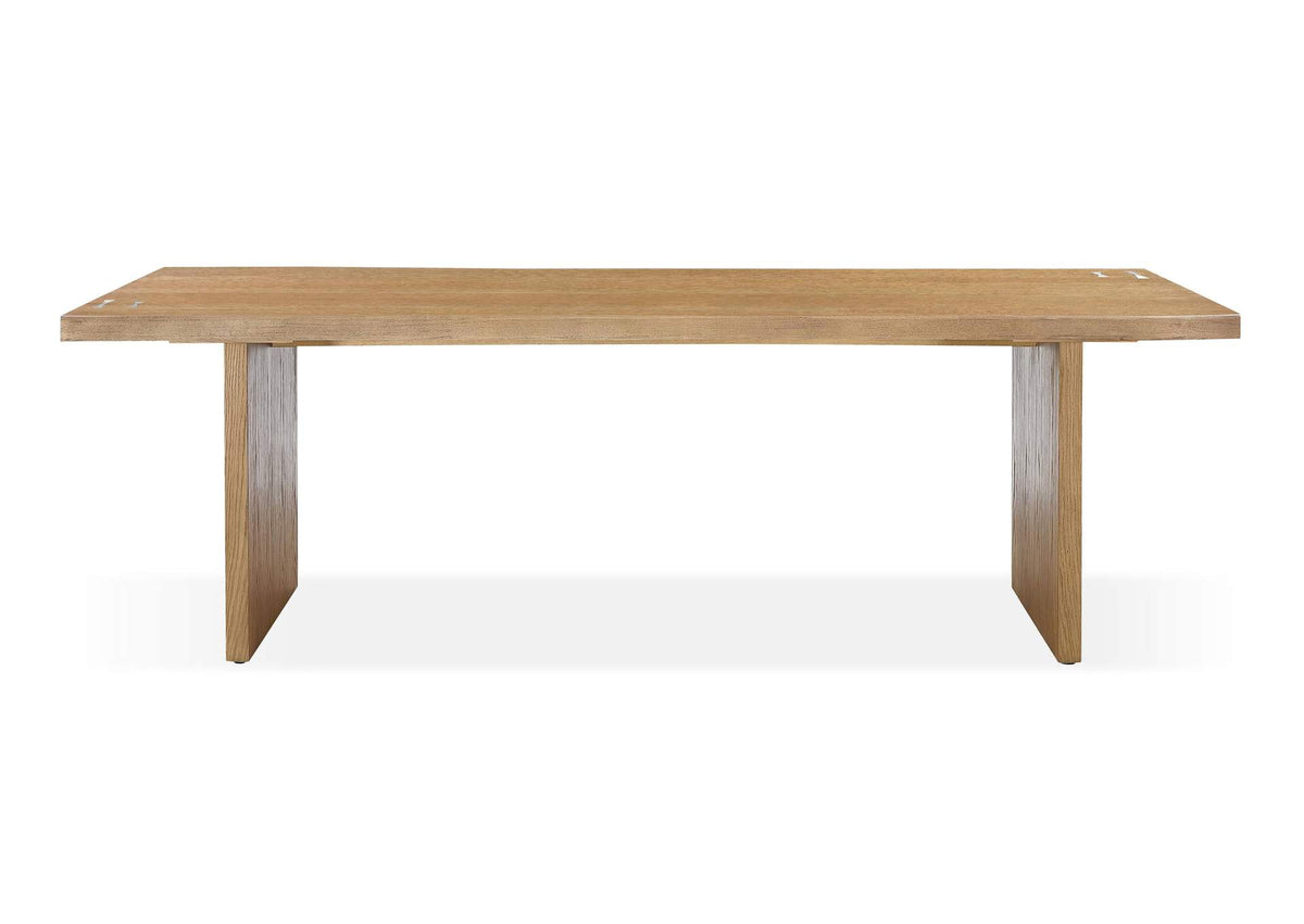 JVLH60 One Modern Coastal Live Edge Dining Table In White Oak