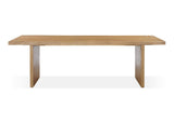 JVLH60 One Modern Coastal Live Edge Dining Table In White Oak