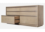 JVLH82 One Coastal Modern Six Drawer Dresser In Bisque