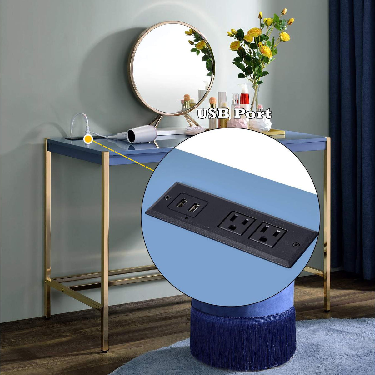 OF00022 Midriaks Writing Desk with USB