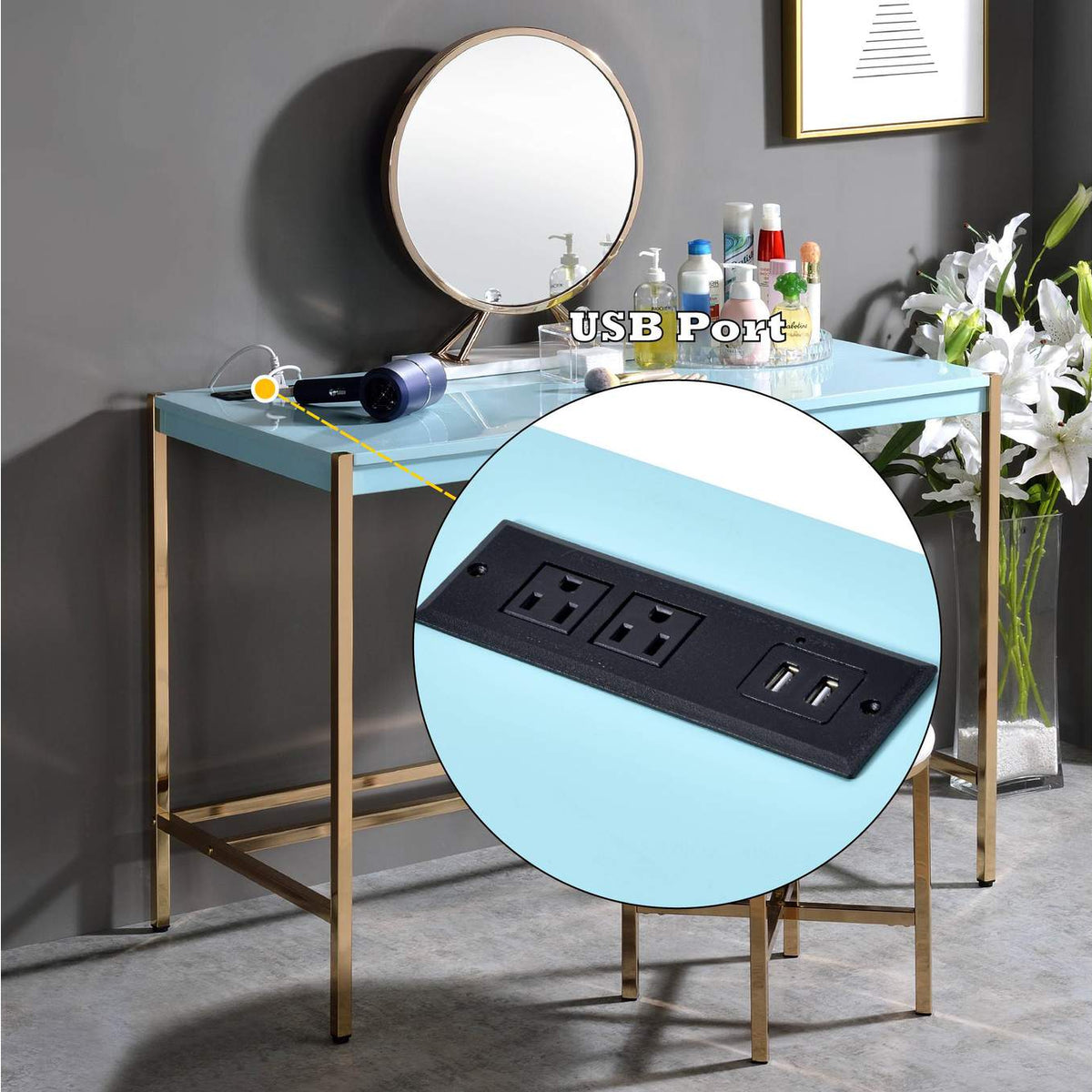 OF00023 Midriaks Writing Desk with USB