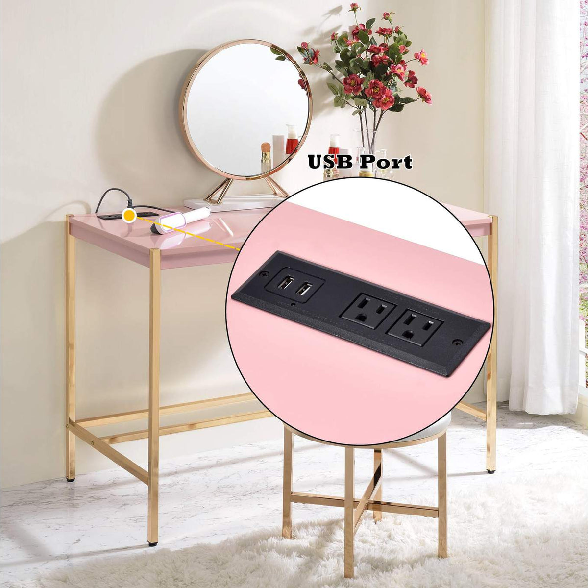 OF00024 Midriaks Writing Desk with USB