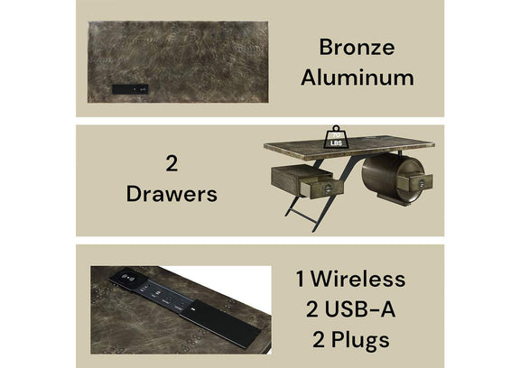 OF02586 Brancaster Executive Writing Desk with USB