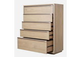 JVLH84 One Coastal Modern Five Drawer Chest In Bisque