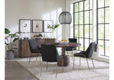 PJRT60 Liyana Solid Wood Round Dining Table In Natural Tan