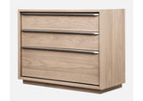 JVLH81B One Coastal Modern Three Drawer USB - Charging Nightstand In Bisque