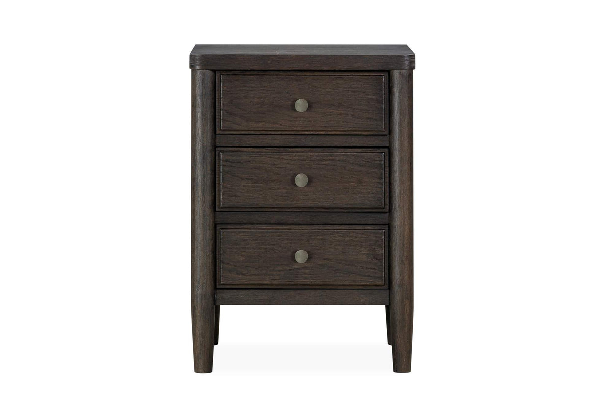 QBTS81D Rockport Three Drawer Small Nightstand In Yin