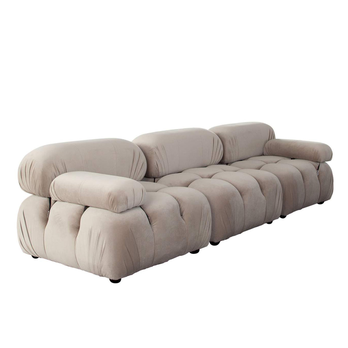 PALOMA1LC1AC1RCTN Paloma 3pc Modular 111 Inch Sofa In Mink Tan Velvet