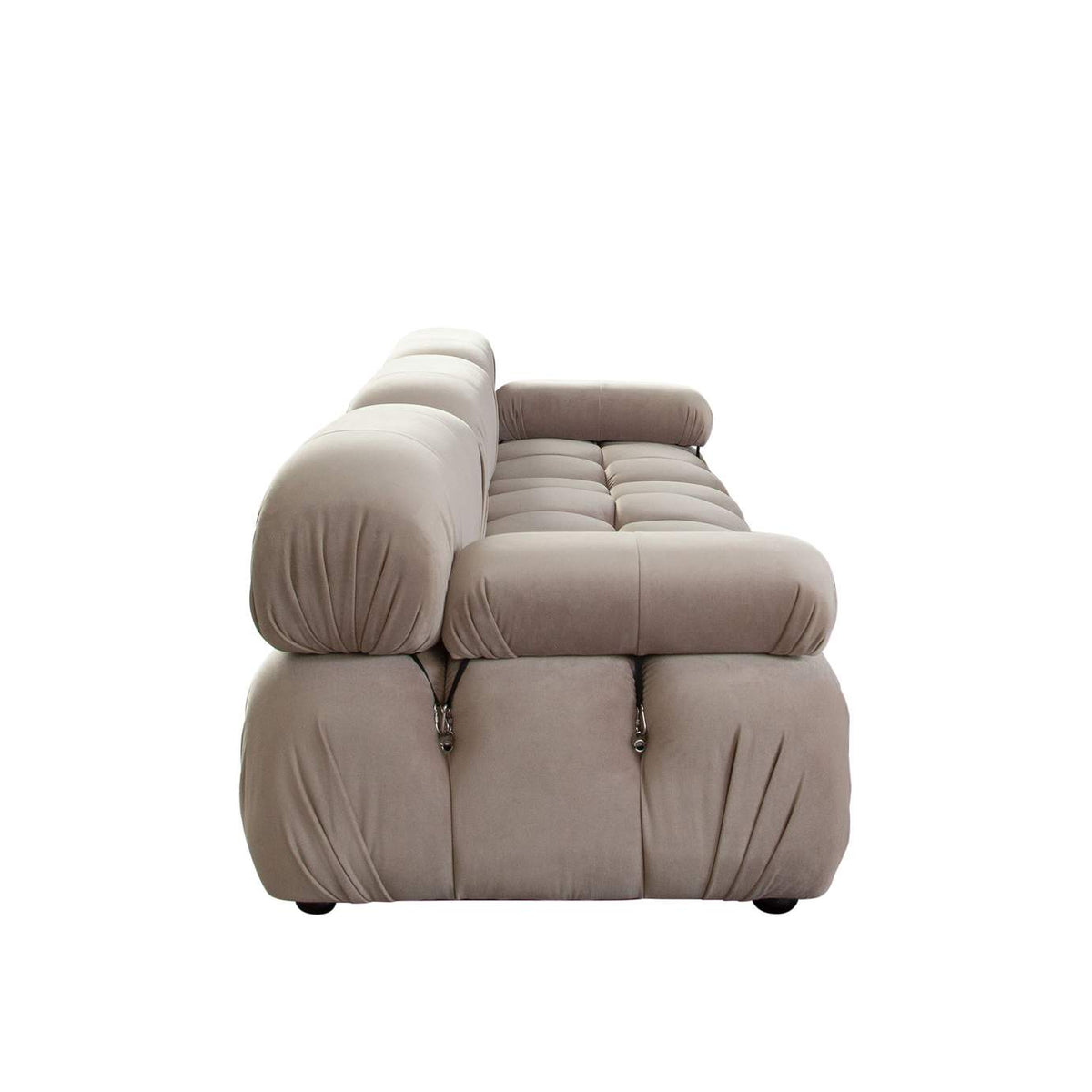 PALOMA1LC1AC1RCTN Paloma 3pc Modular 111 Inch Sofa In Mink Tan Velvet