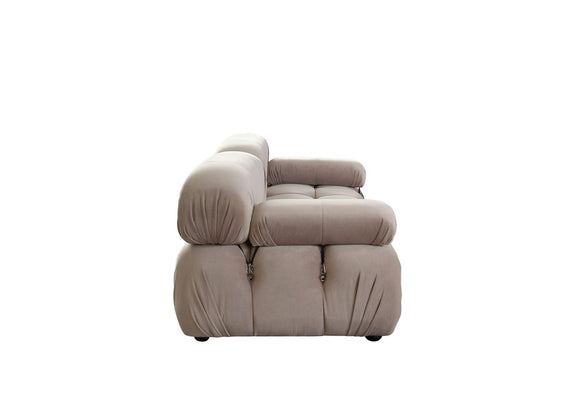 PALOMA1LC1RCTN Paloma 2pc Modular 74 Inch Sofa In Mink Tan Velvet