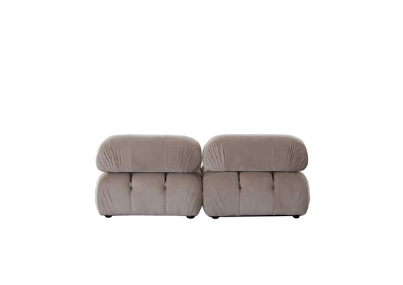 PALOMA1LC1RCTN Paloma 2pc Modular 74 Inch Sofa In Mink Tan Velvet