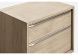 JVLH81 One Coastal Modern Two Drawer USB - Charging Nightstand In Bisque
