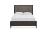 5NL2A7 Lucerne King Size Upholstered Panel Bed In Vintage Coffee