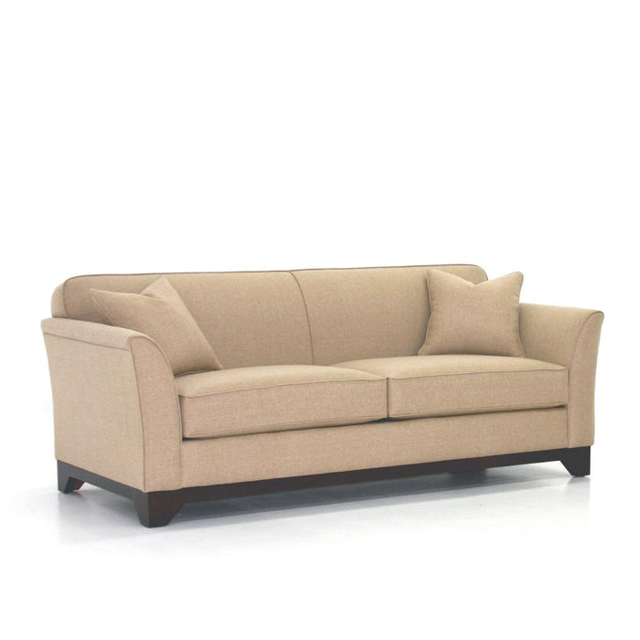 Beige sofa on a white background