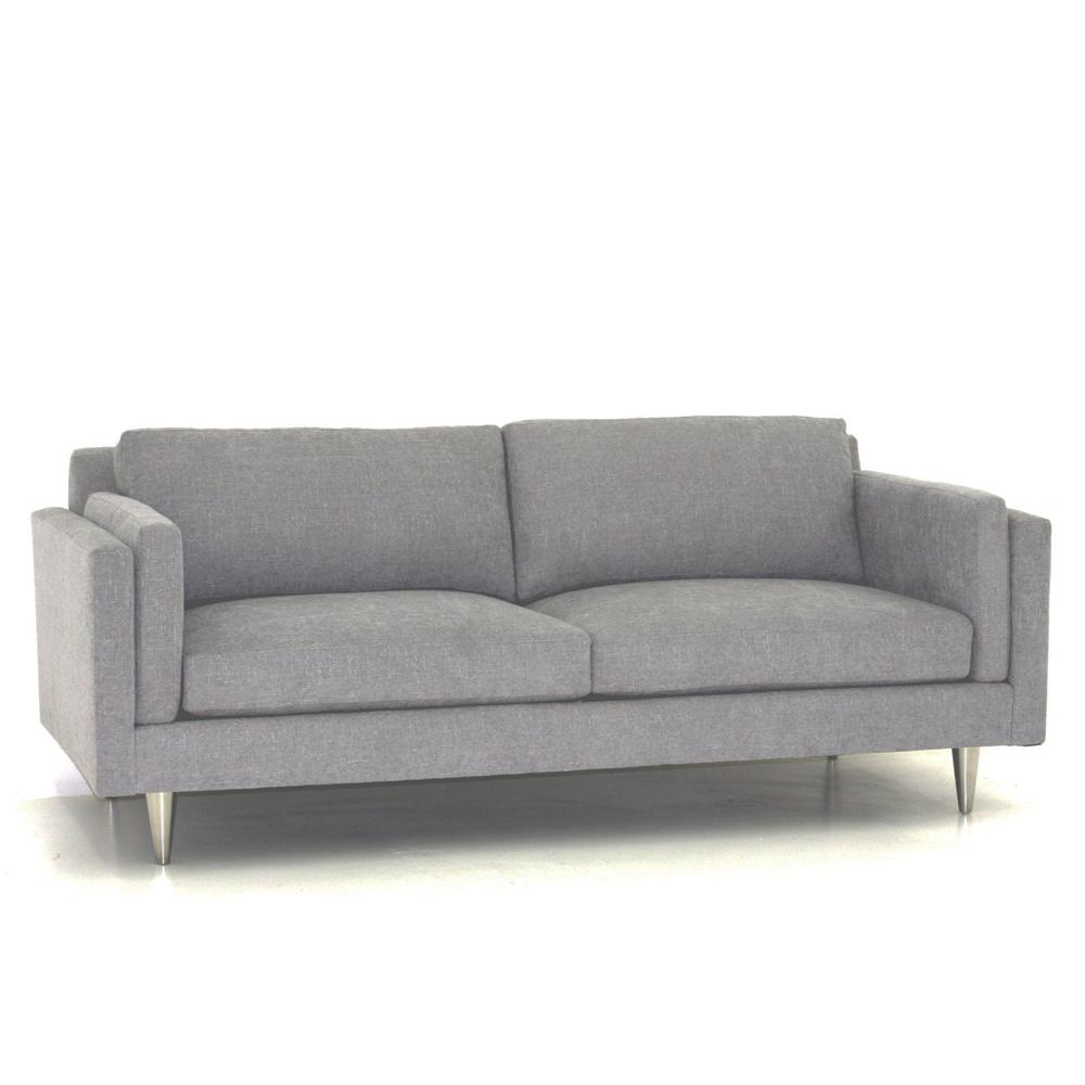 Gray sofa on a white background
