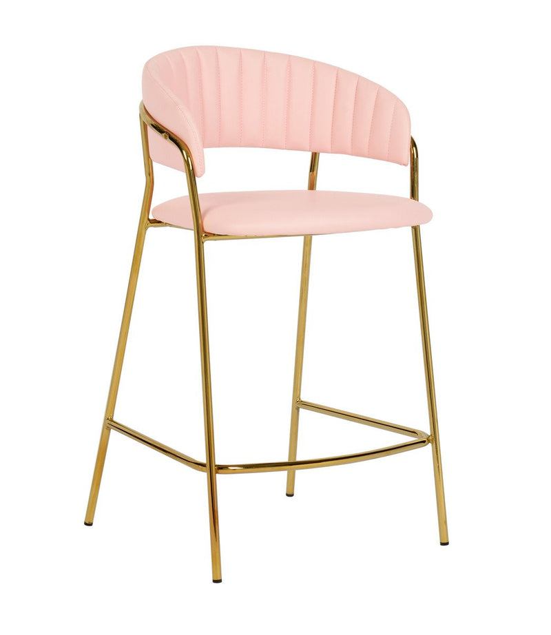 Padma Blush Vegan Leather Counter Stool - Set of 2
