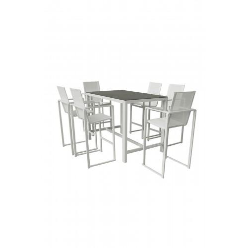 Piano 7 Piece Bar Set White