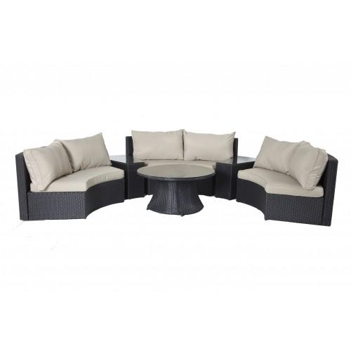 Light 6 Piece Sofa Set Taupe