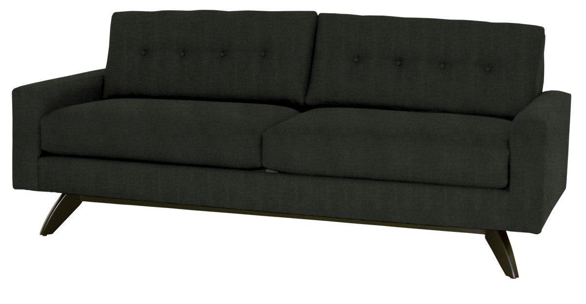 Black sofa on a white background