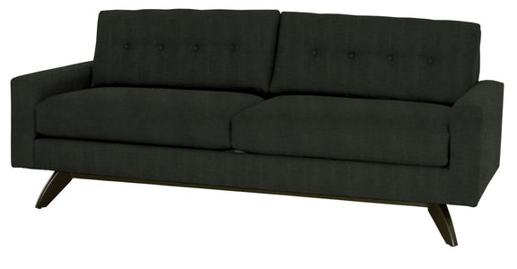 Black sofa on a white background