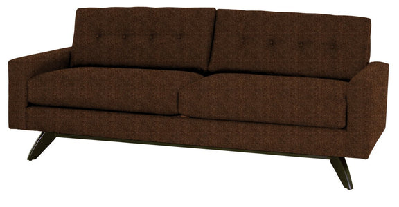 Brown sofa on a white background