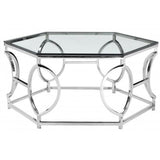 Arthur Coffee Table High Polish Steel