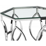 Arthur Side Table High Polish Steel