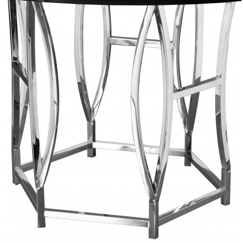 Arthur Side Table High Polish Steel