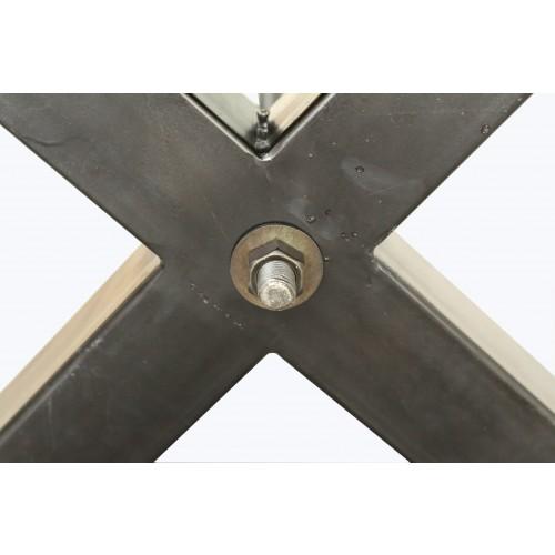 Calvin Dining Table Antique White and Smoke