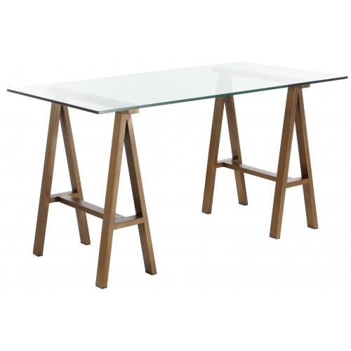 Brady Desk 55" Brass