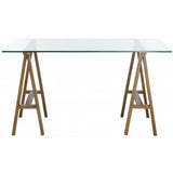 Brady Desk 55" Brass