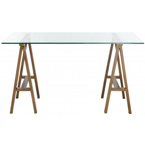 Brady Desk 55" Brass