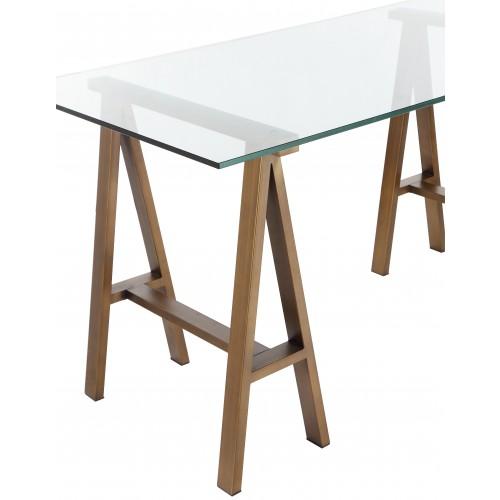 Brady Desk 55" Brass