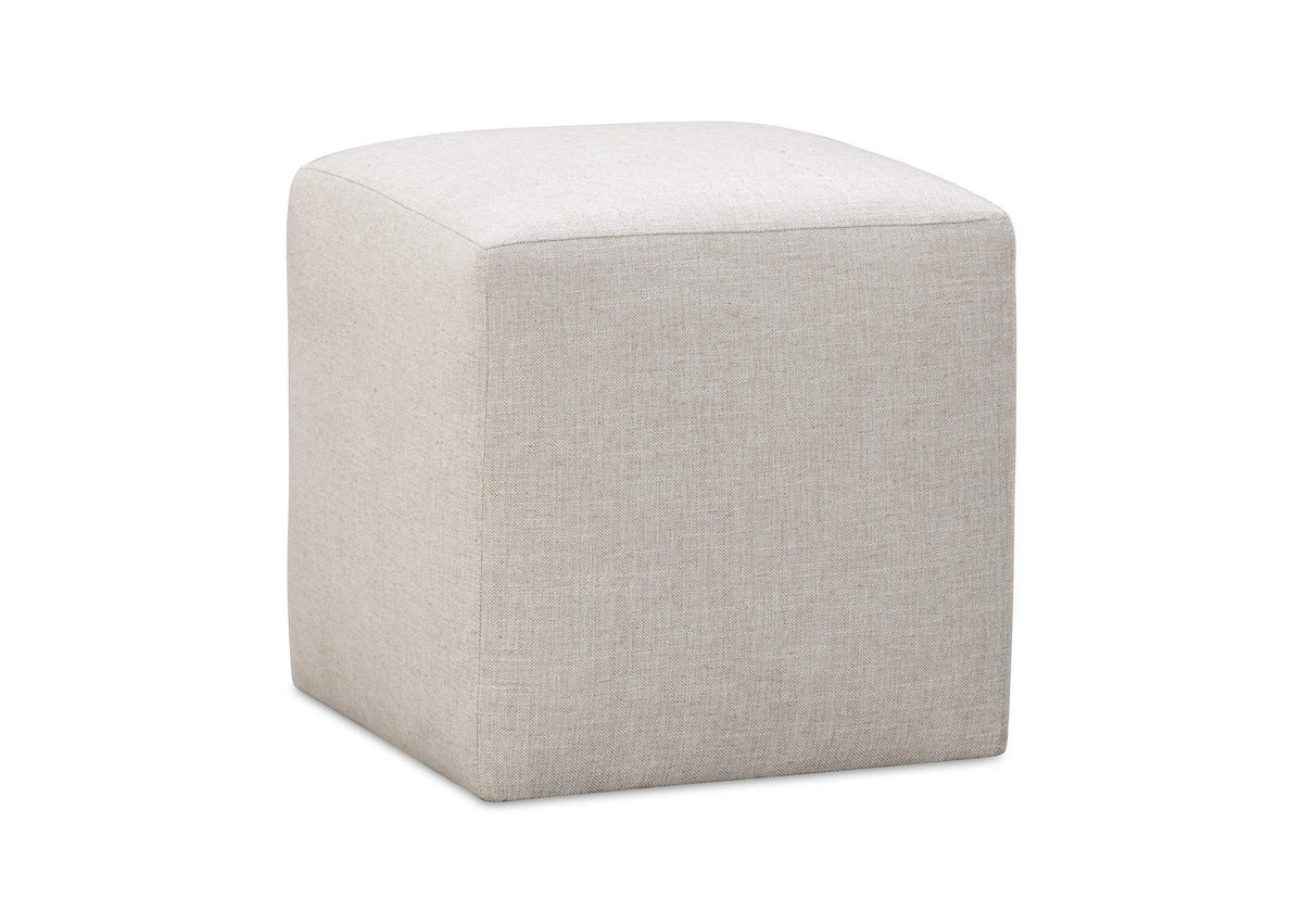 QHTP65A Liv Fully Upholstered Dining Ottoman In Natural Linen