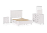 PNRA81 Grace Three Drawer Nightstand In Snowfall White
