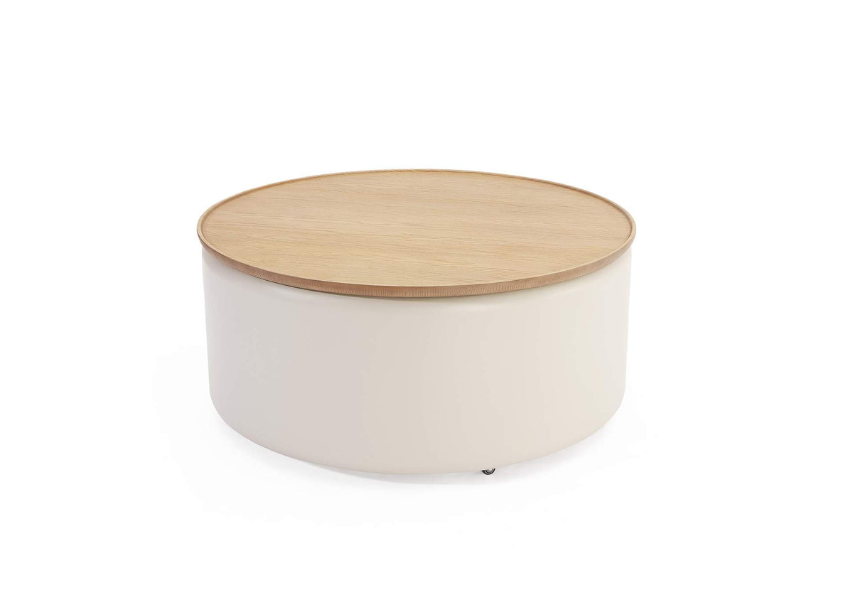 QVUG21 Oskar Lift Top Round Coffee Table In Barley