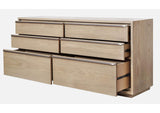 JVLH82 One Coastal Modern Six Drawer Dresser In Bisque