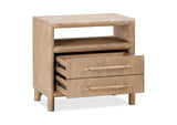 NSPV81B Dorsey Two Drawer USB - Charging Nightstand In Granola