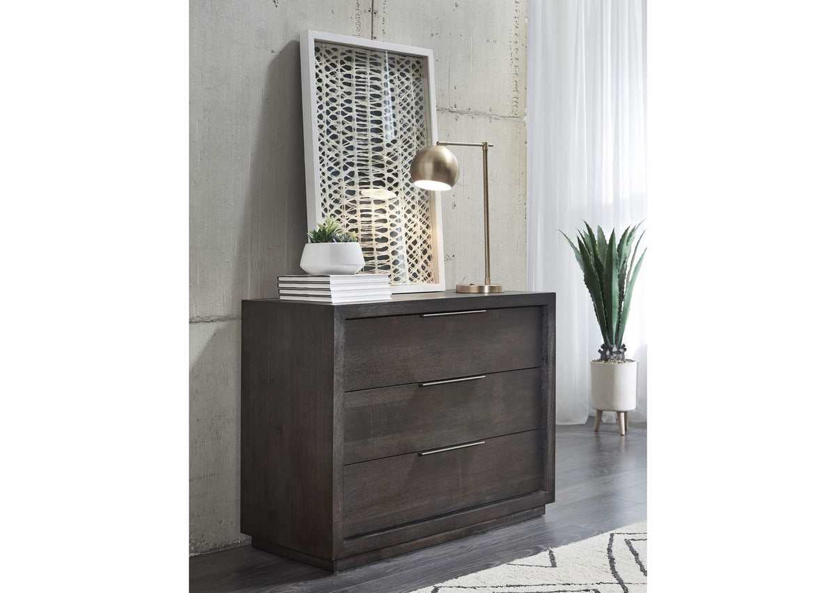AZU584BA Oxford 3 Drawer Nightstand In Basalt Grey (2024)