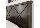 7YC9L5 Yosemite Solid Wood Panel Bed In Cafe