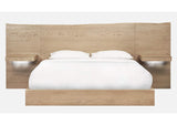 JVLHJ5 One Coastal Modern Live Edge Wall Bed With Floating Nightstands In Bisque