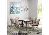 101269 Magnus Dining Chair (Set Of 2) Brown & Silver