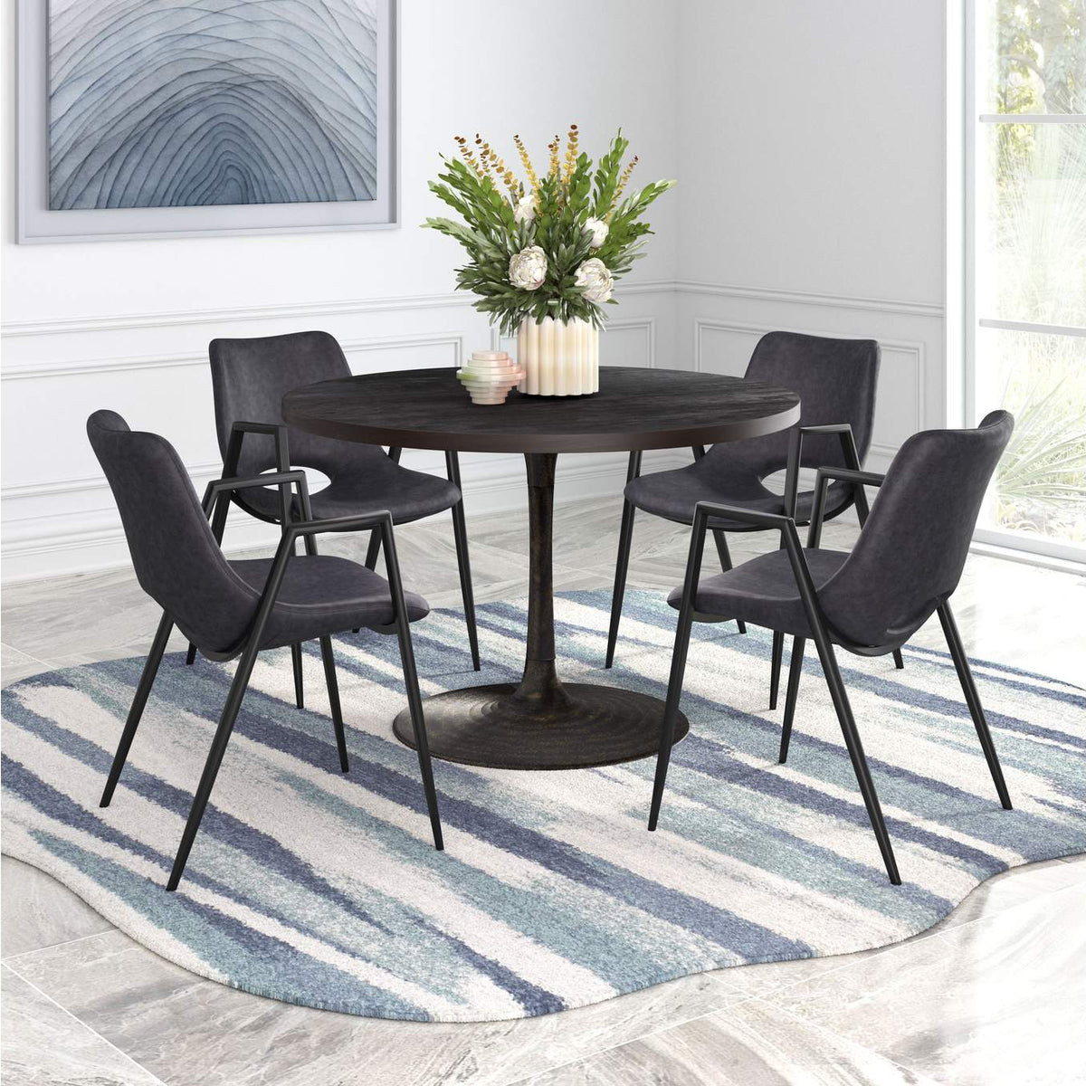 109534 Desi Dining Chair (Set Of 2) Black
