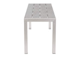 701862 Metropolitan Outdoor Double Bench Gray & Silver