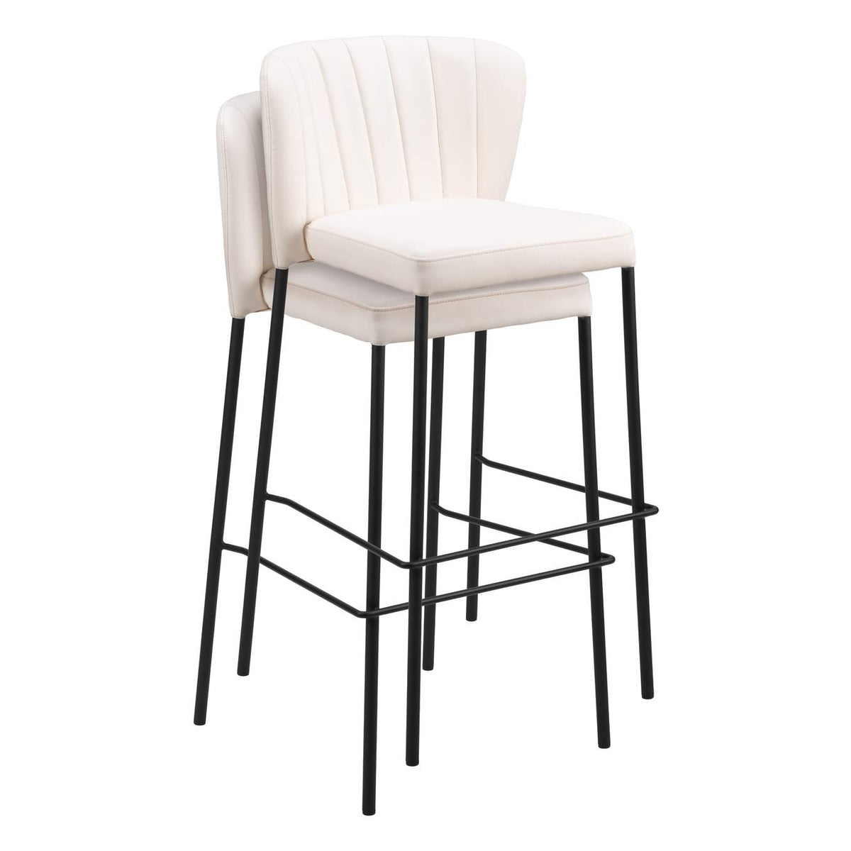 109782 Linz Barstool (Set Of 2) Cream