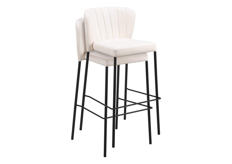 109782 Linz Barstool (Set Of 2) Cream