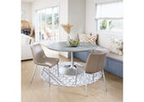 109452 Star City Dining Table (60") Gray & Silver