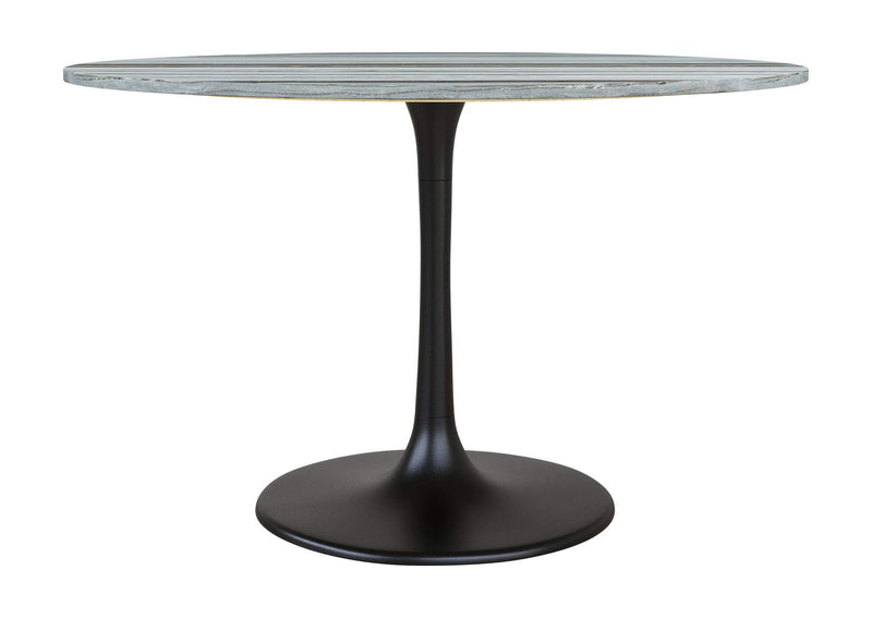 109447 Central City Dining Table Gray & Black
